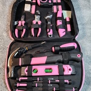 WORKPRO 103 - 20 Piece Pink Tool Kit with Case Home Repair Set NEW